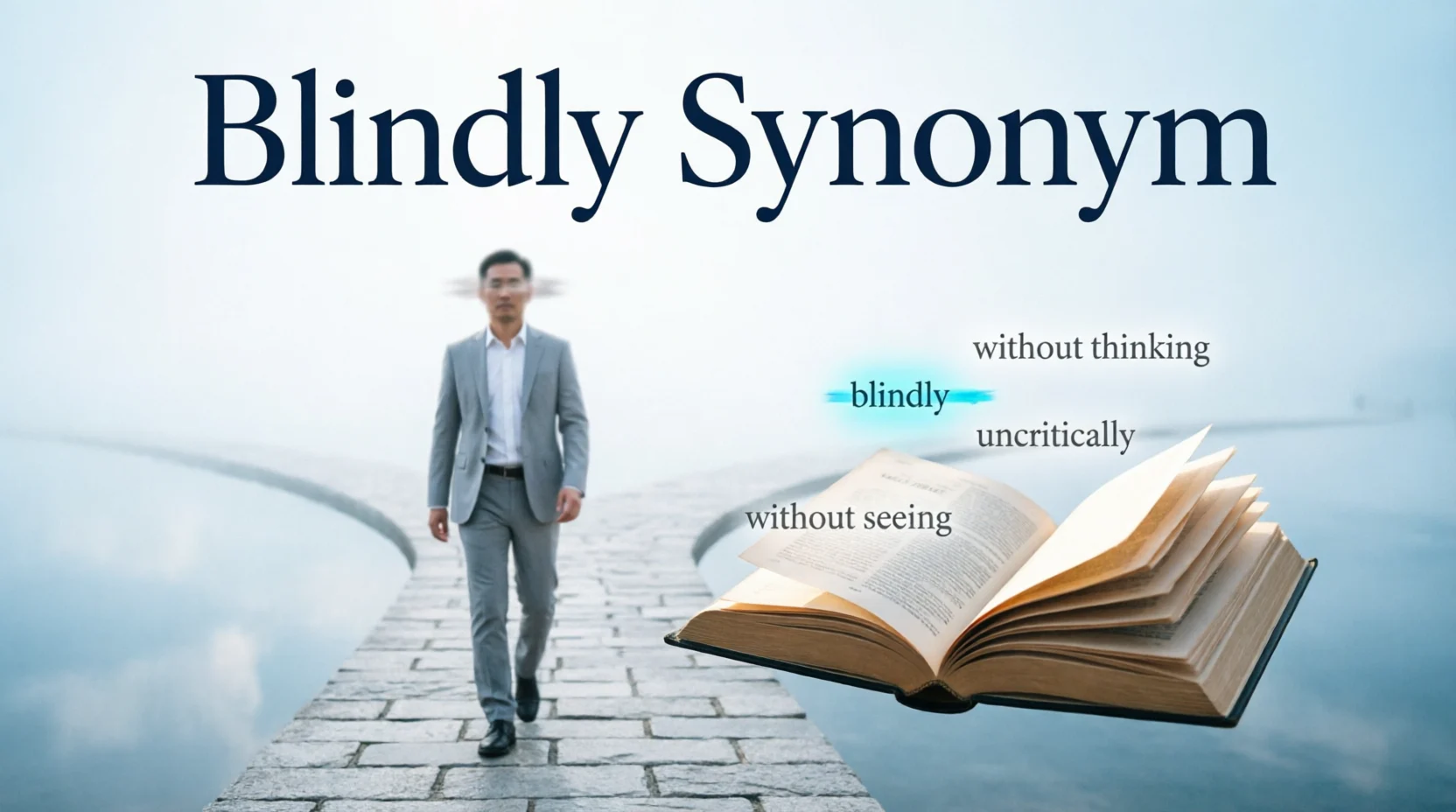 Synonyms for Blindly