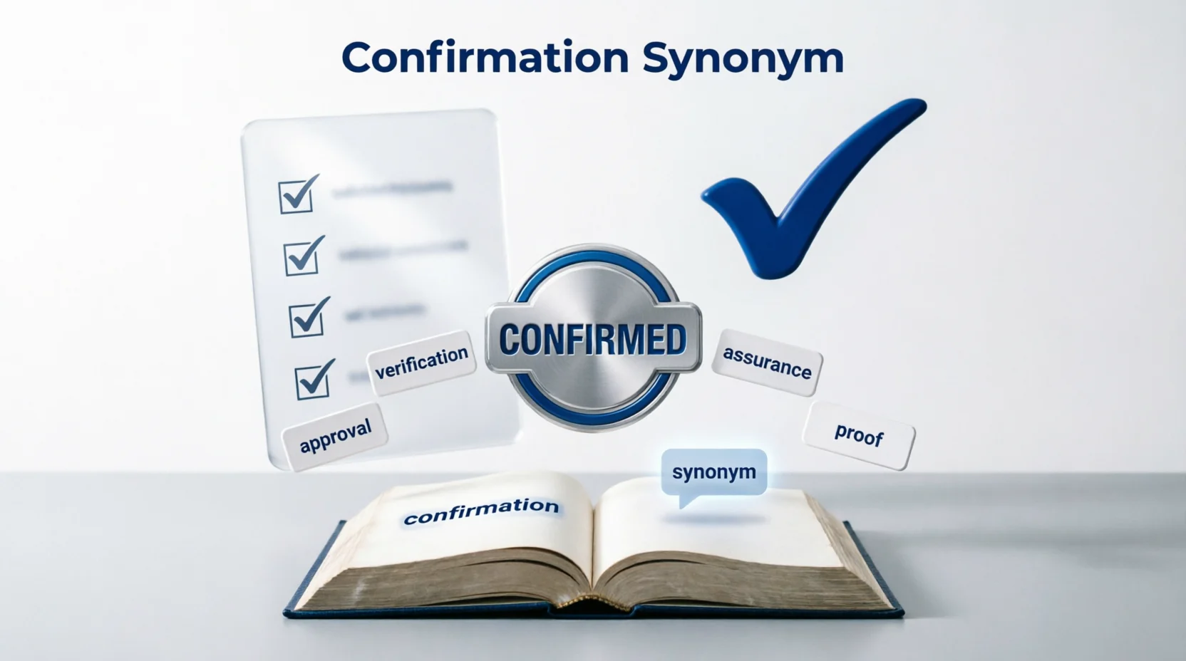 Confirmation Synonyms