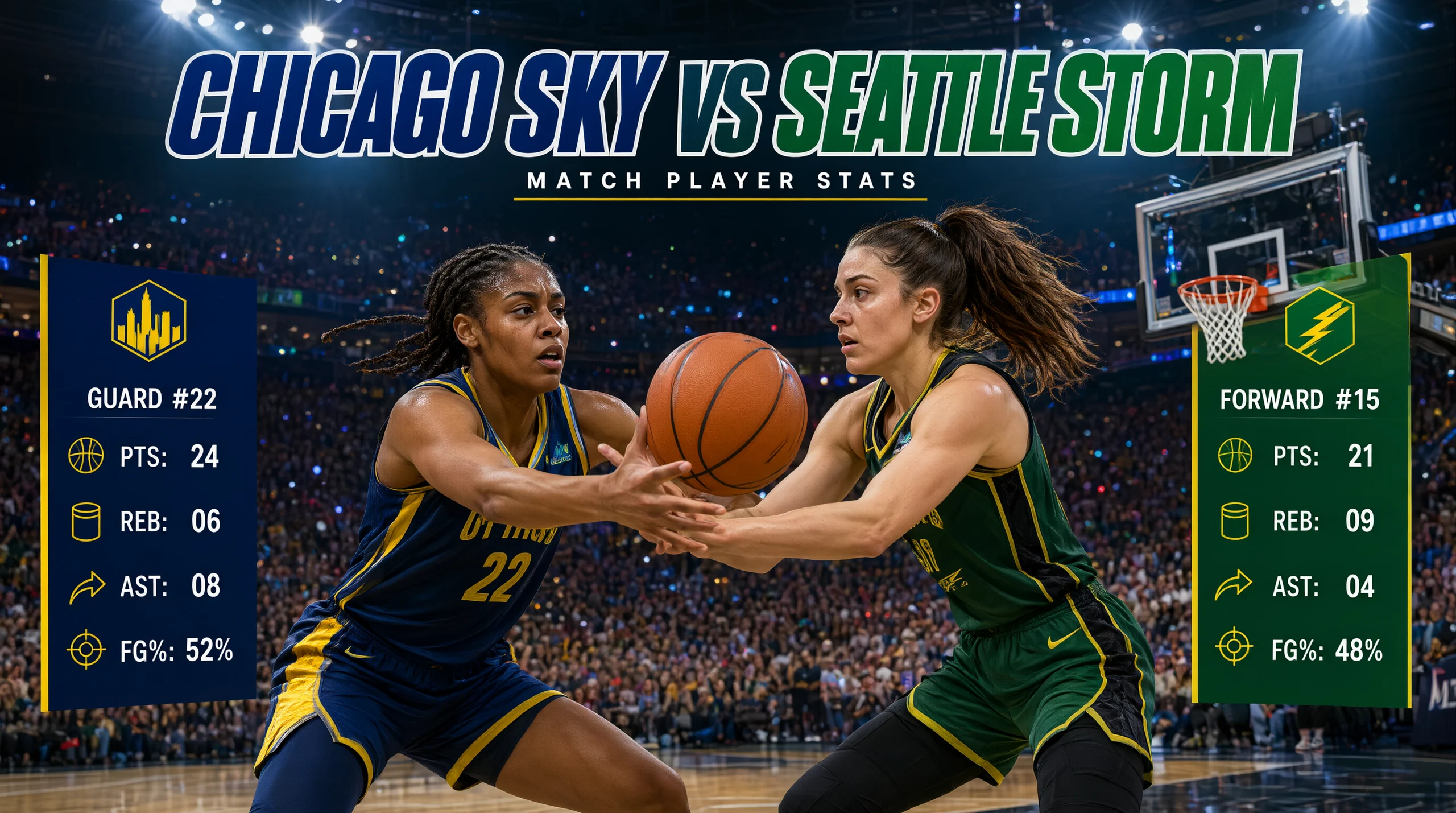 Chicago Sky vs Seattle Storm Match Player Stats