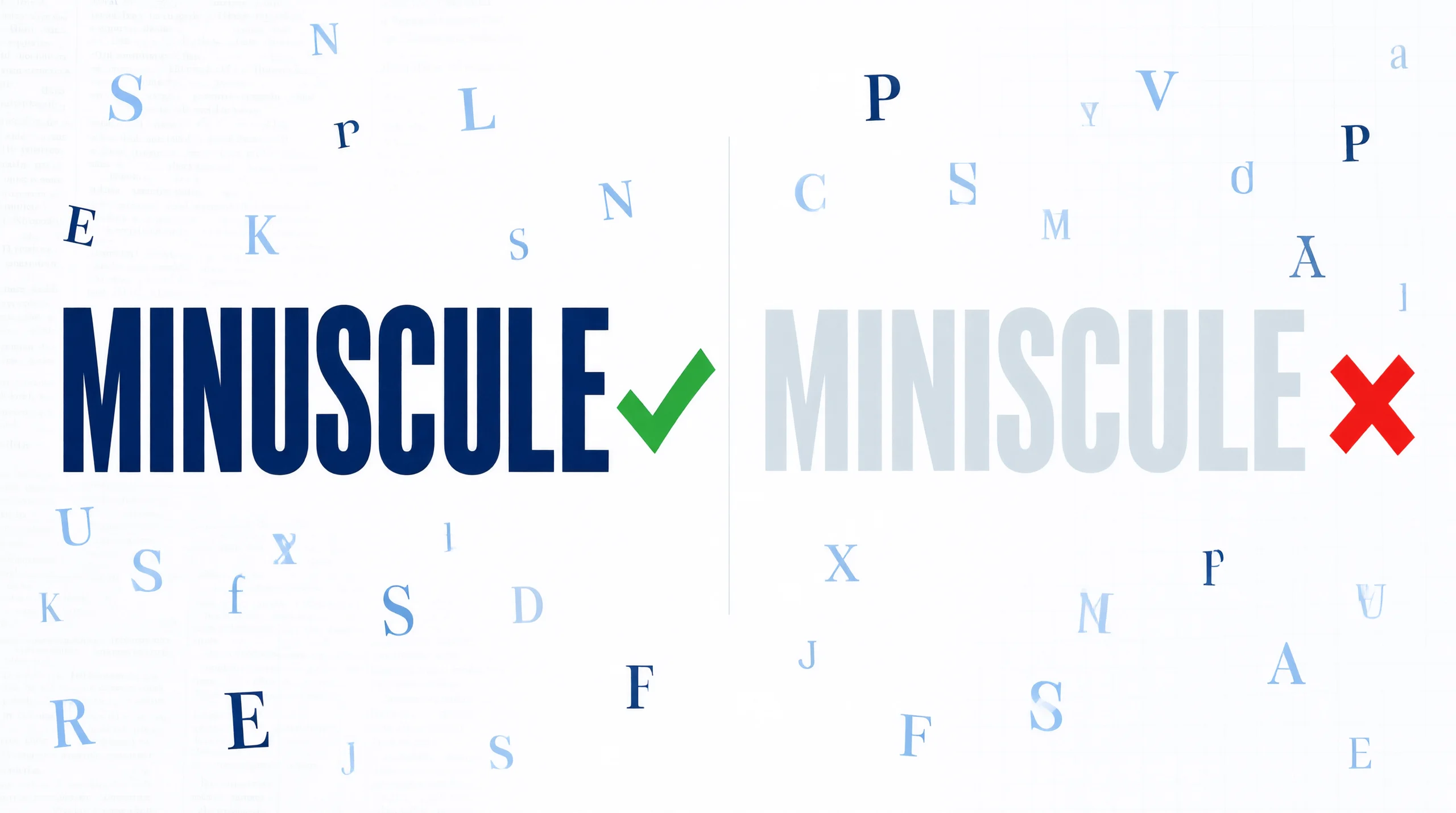 Minuscule vs. Miniscule