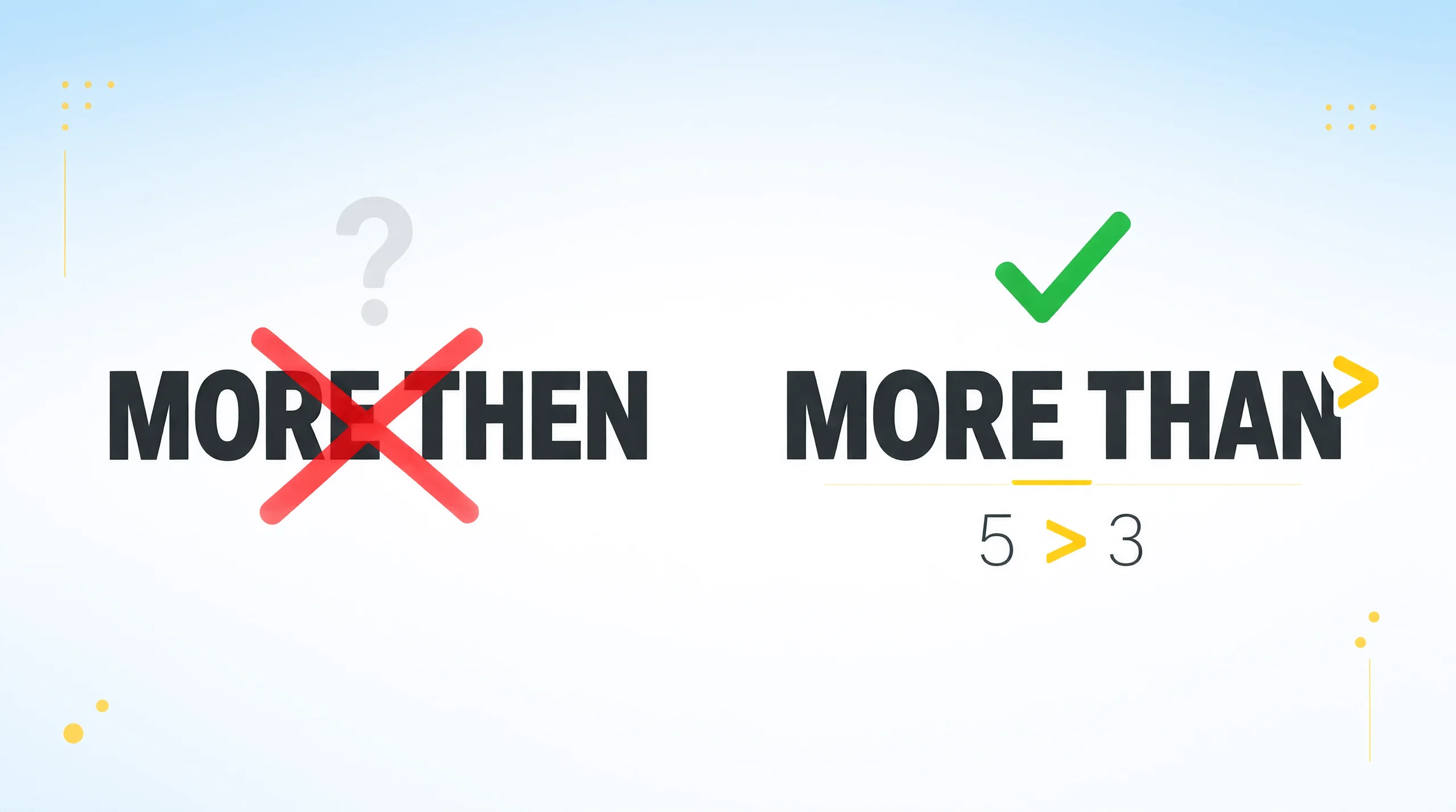 More Than vs. More Then