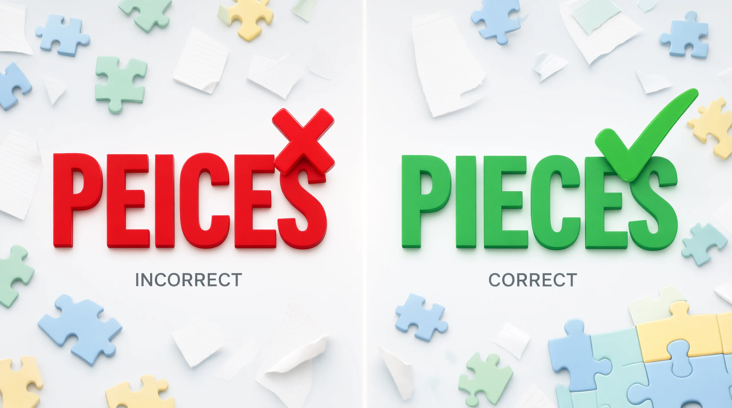 Peices vs Pieces