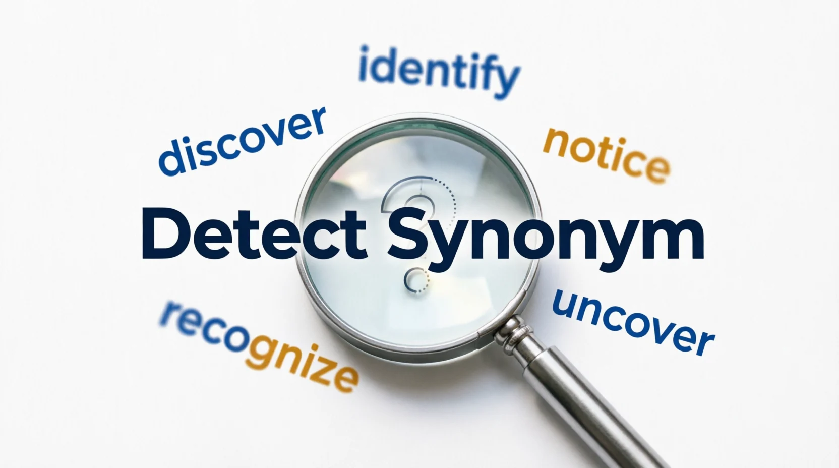 Synonyms for Detect