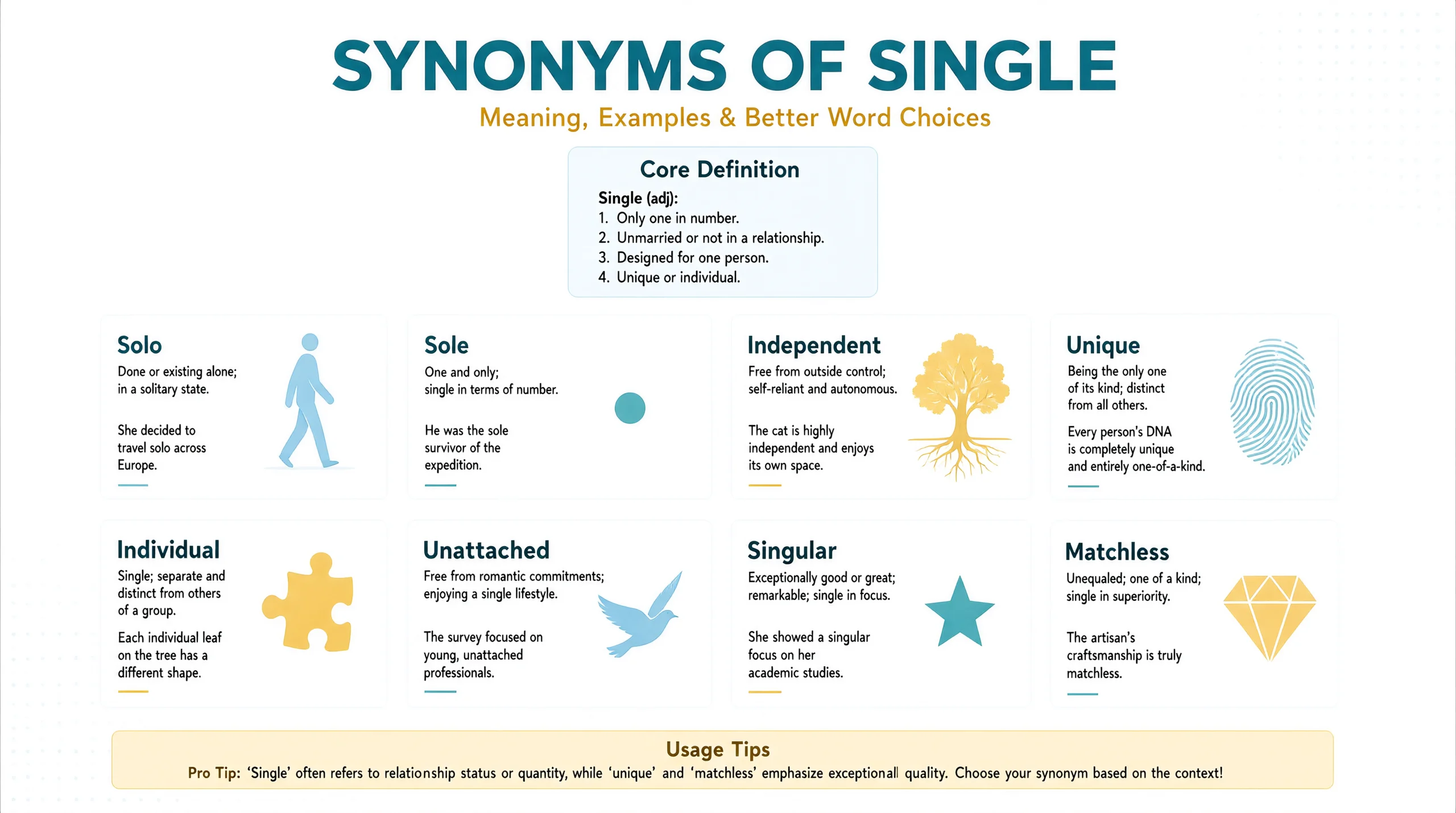 Synonyms of Single